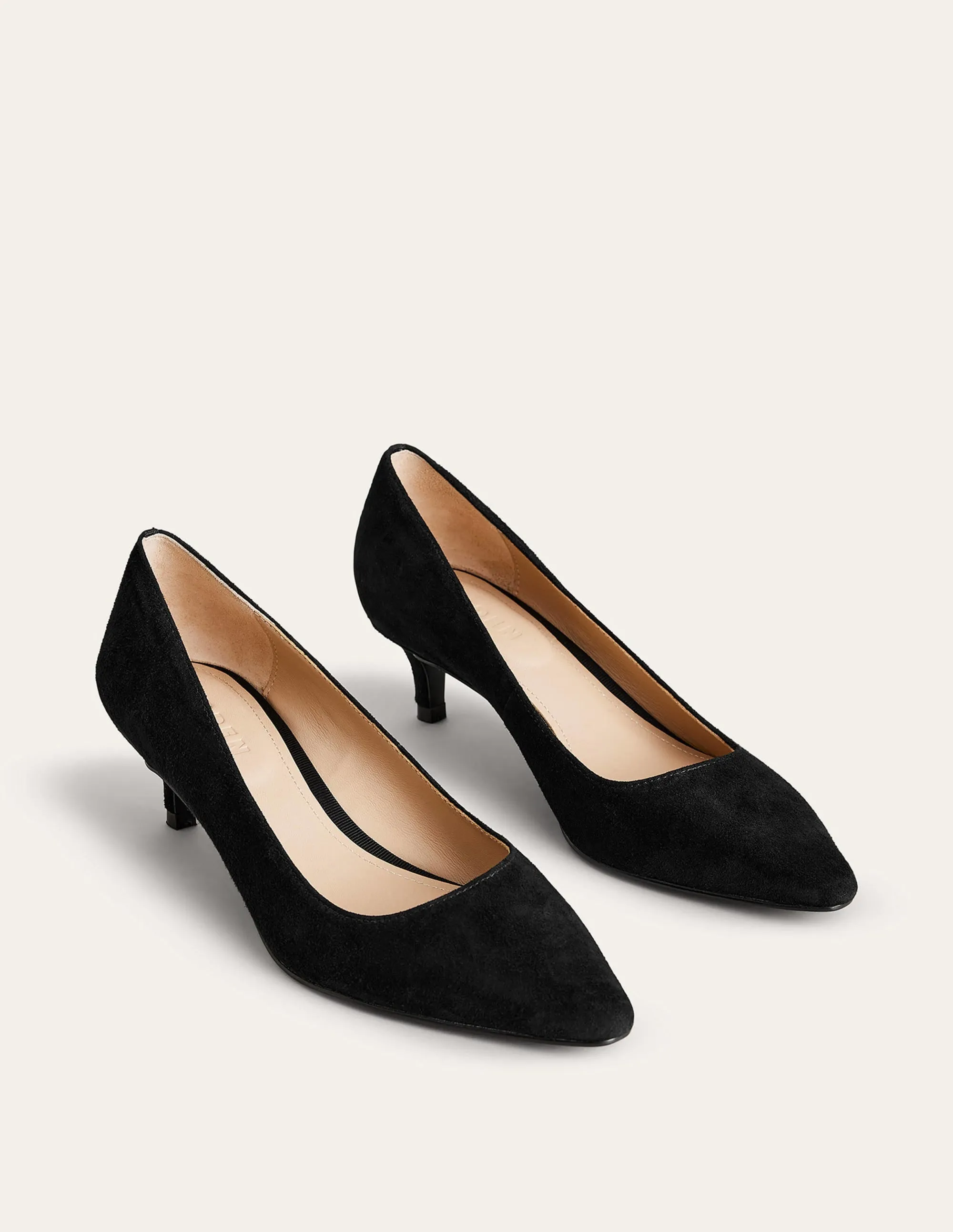Lara Low-Heeled Court Shoes-Black