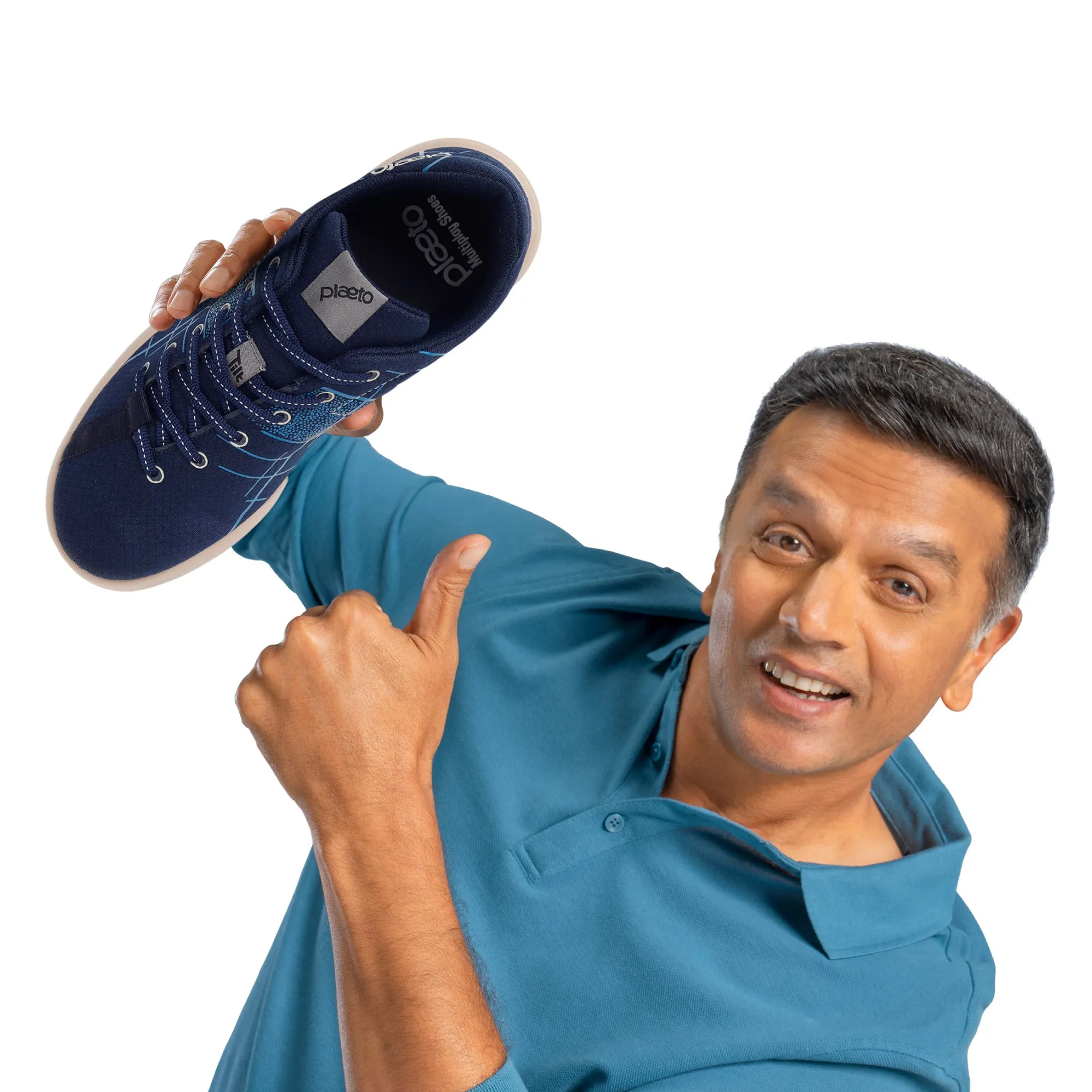Maidaan Men's Sports Shoes - Navy / Beige
