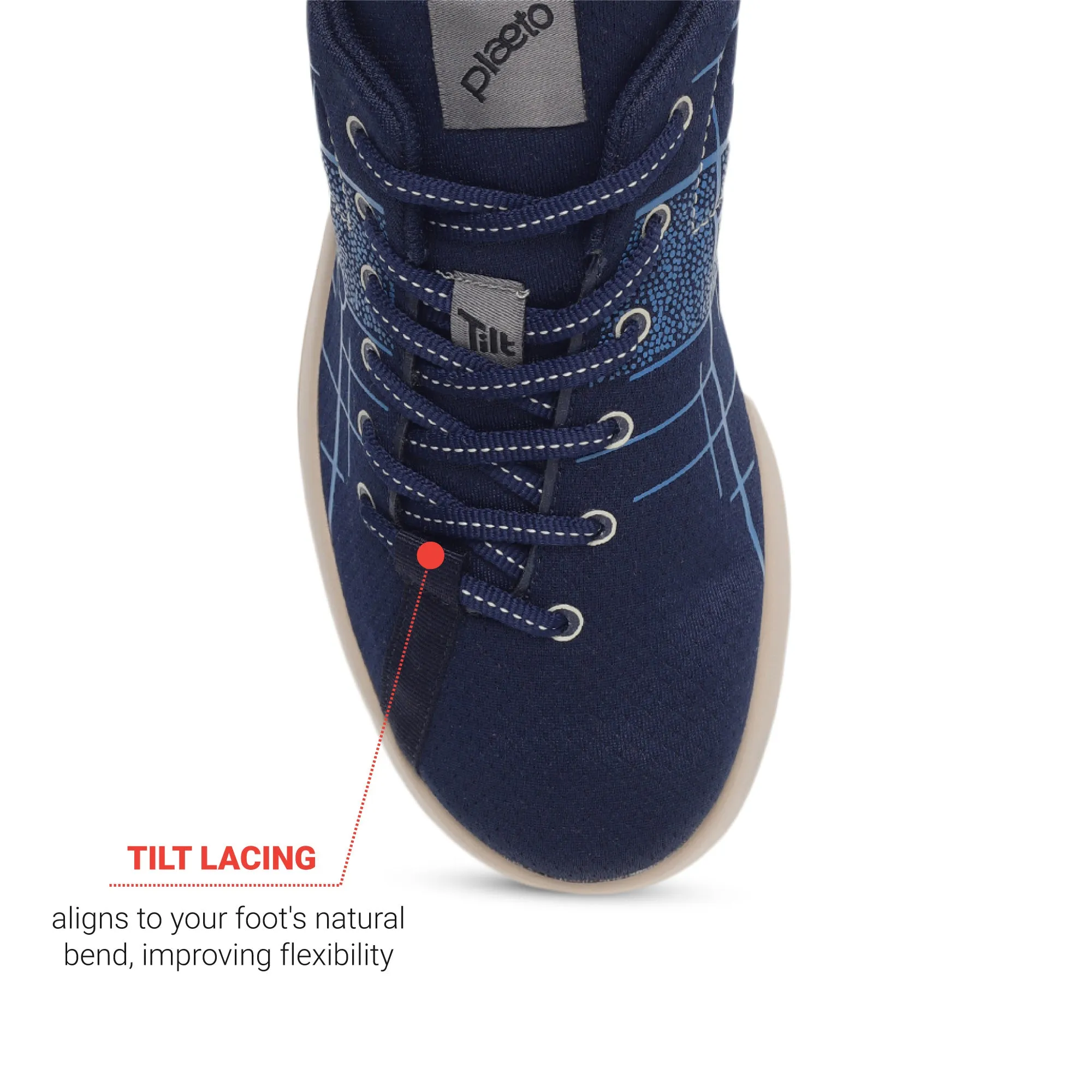 Maidaan Men's Sports Shoes - Navy / Beige