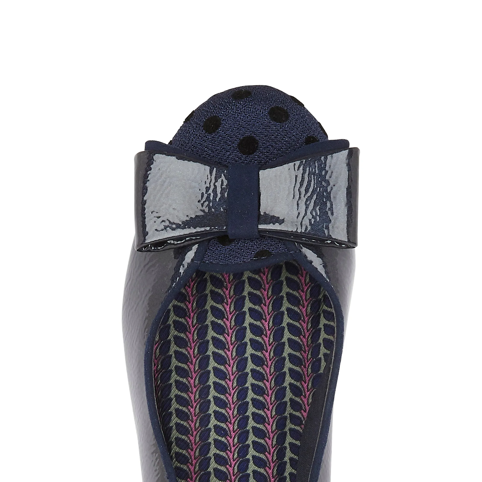 Melody Navy Blue Mid Heel Velvet Court Shoes by Ruby Shoo