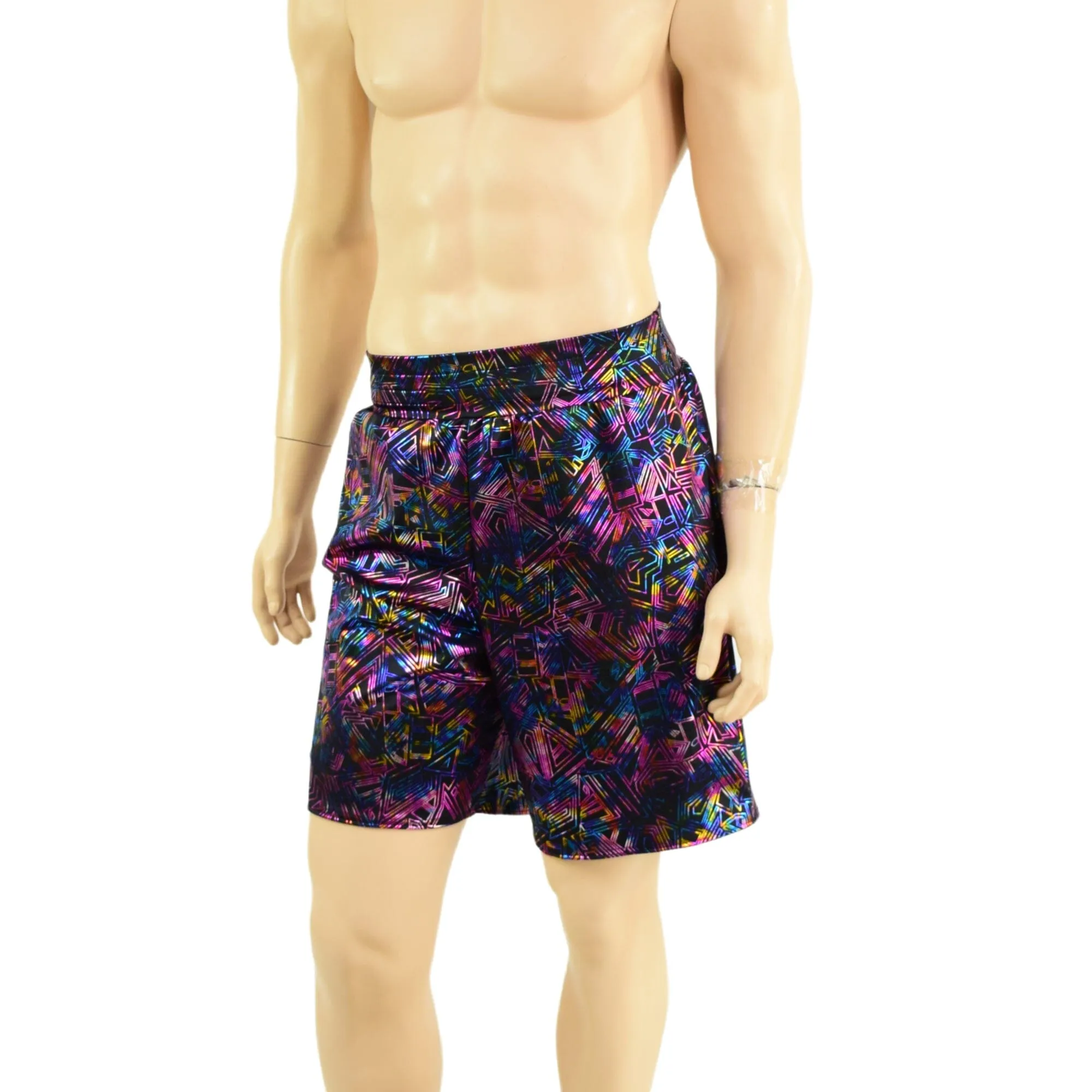 Mens Basketball Shorts with Pockets in Cyberspace