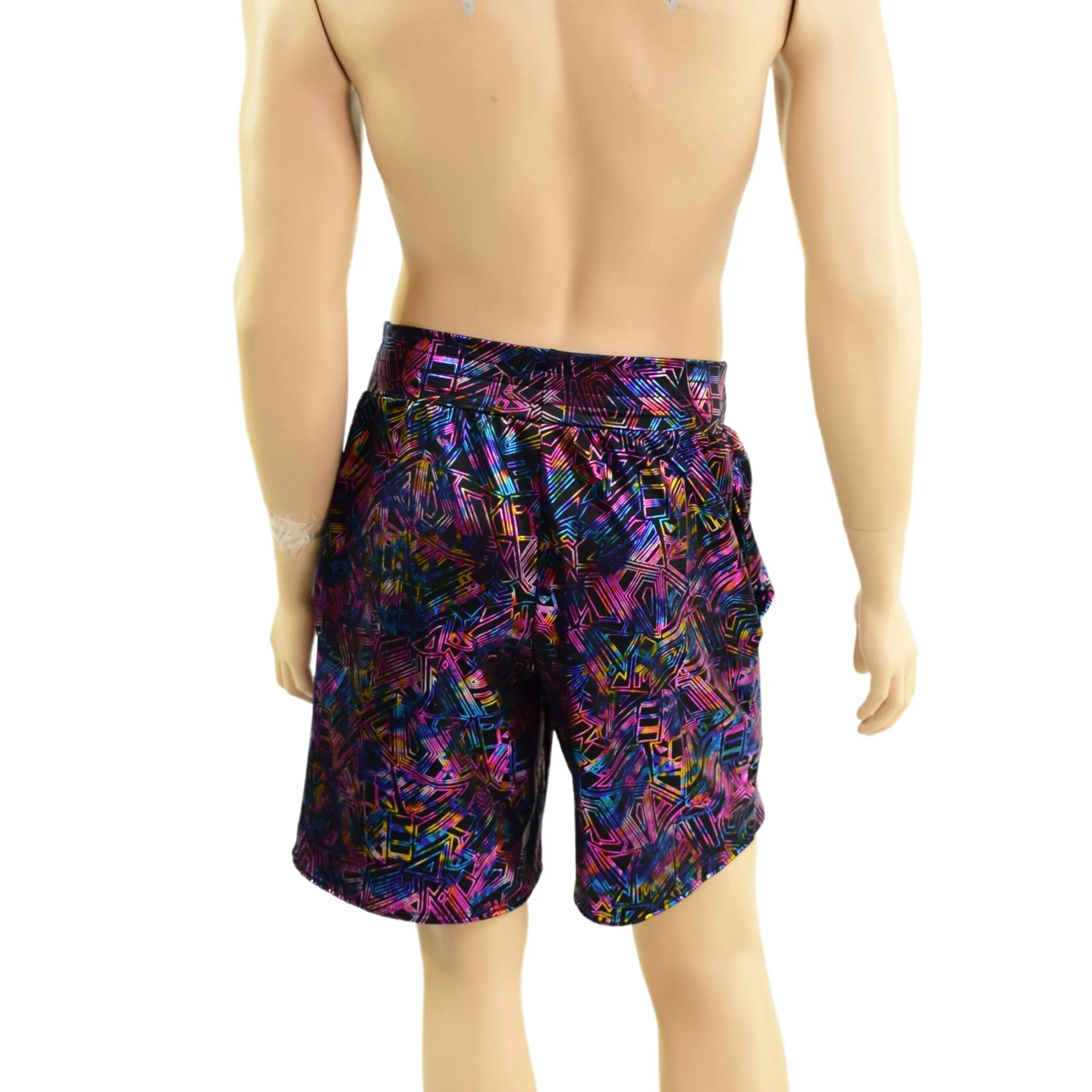 Mens Basketball Shorts with Pockets in Cyberspace