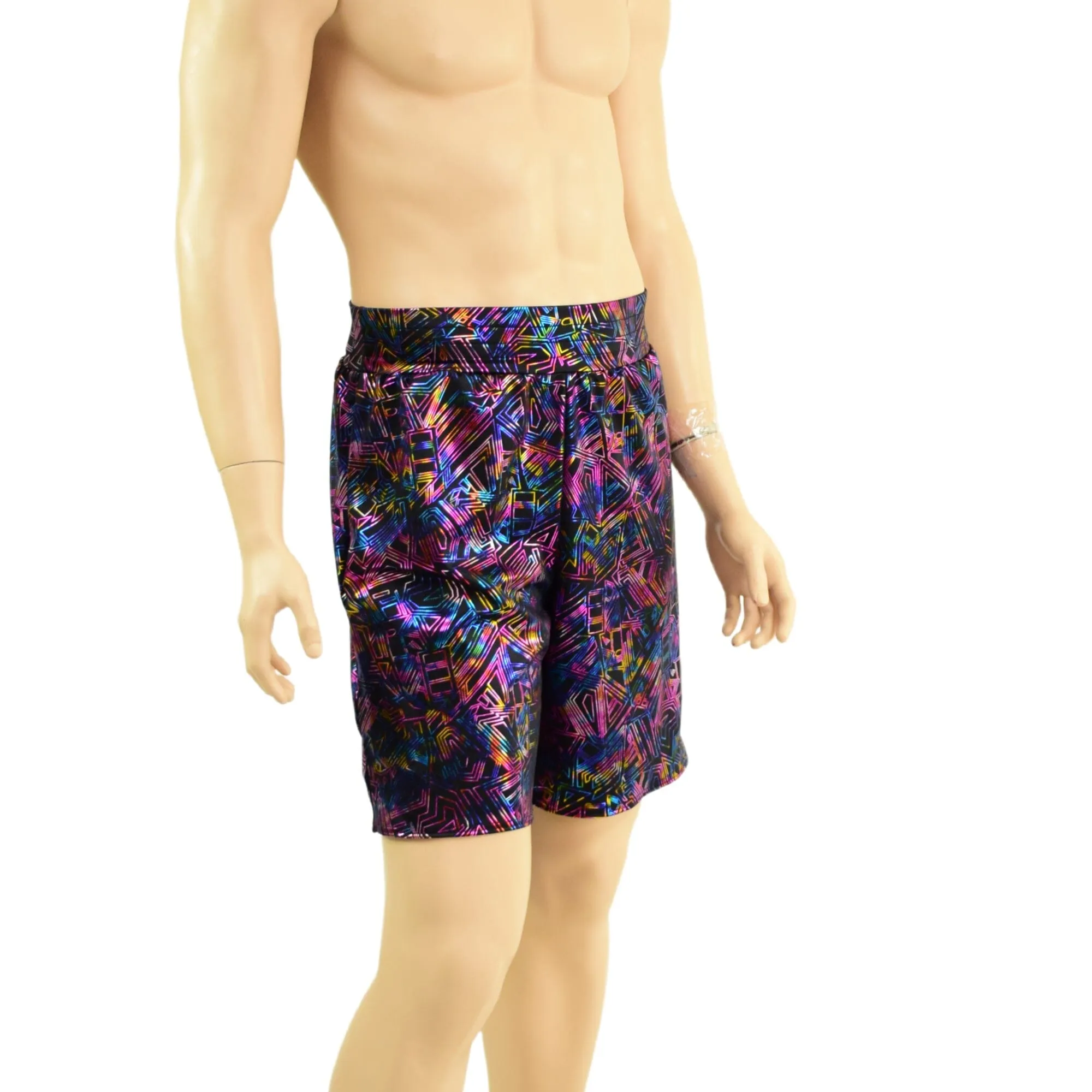 Mens Basketball Shorts with Pockets in Cyberspace