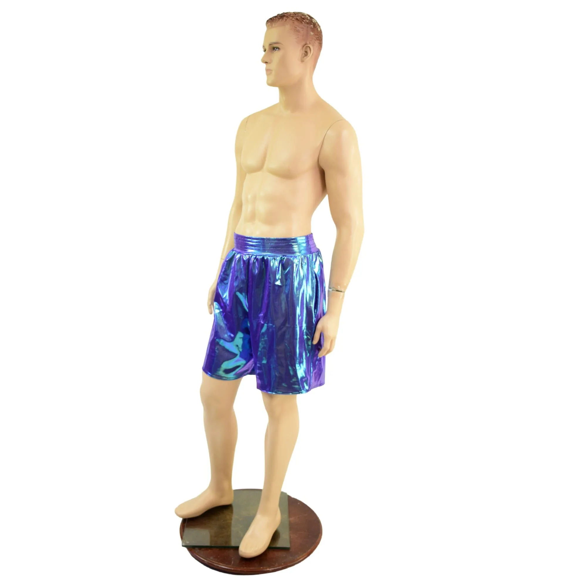 Mens Basketball Shorts with Pockets in Moonstone
