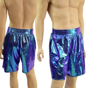 Mens Basketball Shorts with Pockets in Moonstone