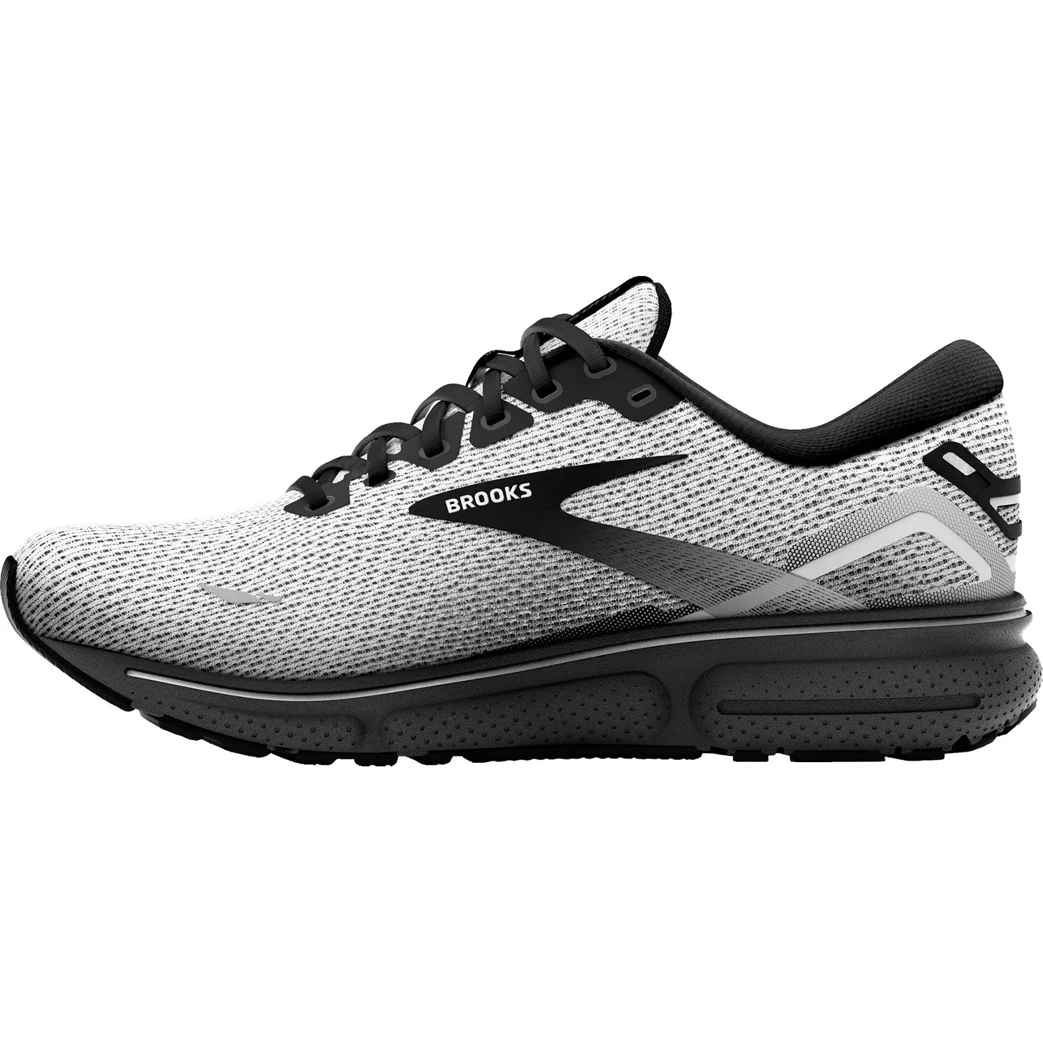 Men's Brooks Ghost 15 White/Black Mesh