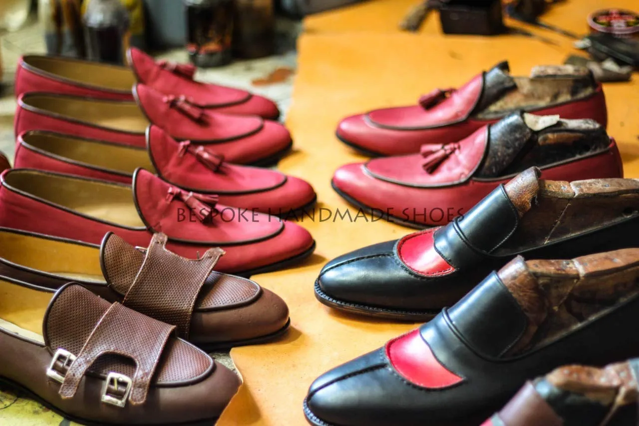 New Men's Handmade, Genuine Black Leather Oxford Whole Cut Lace Up Party Wear Shoes
