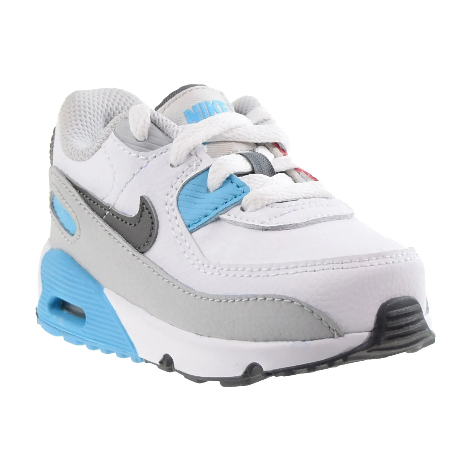 Nike Air Max 90 LTR (TD) Toddlers Shoes White-Grey-Blue Red