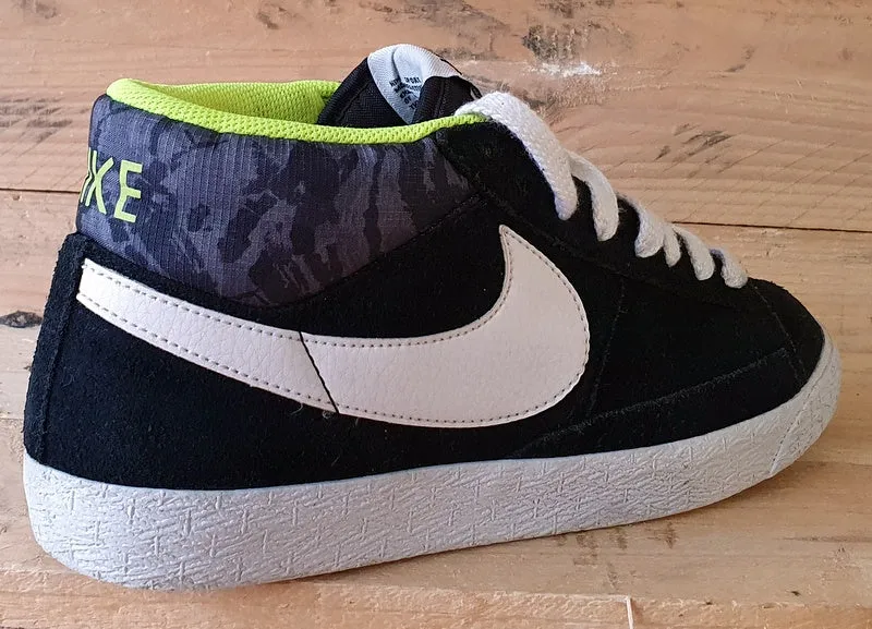 Nike Blazer Suede Trainers 607273-017 Black/Green/White UK6/US7/EU40
