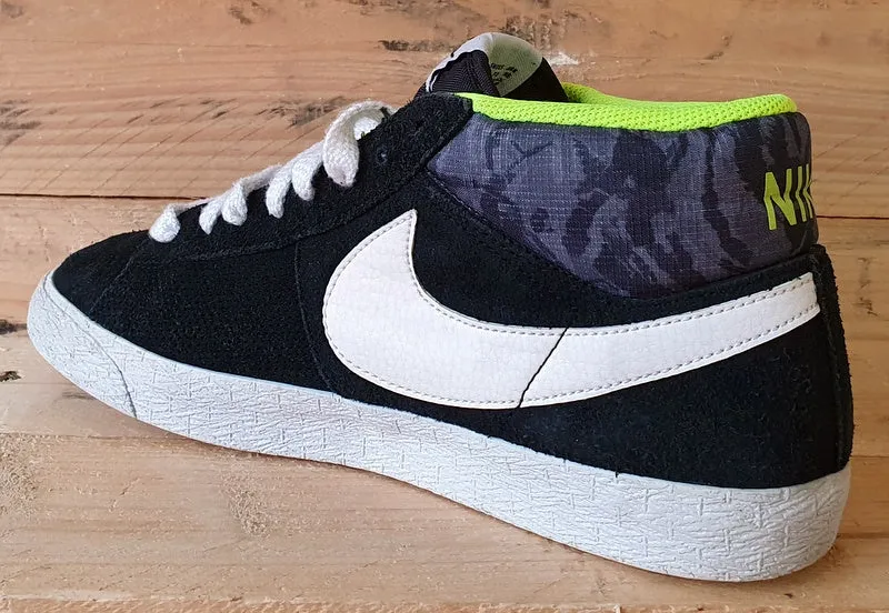 Nike Blazer Suede Trainers 607273-017 Black/Green/White UK6/US7/EU40
