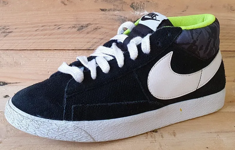 Nike Blazer Suede Trainers 607273-017 Black/Green/White UK6/US7/EU40