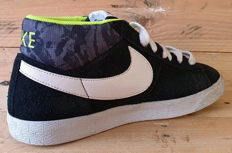 Nike Blazer Suede Trainers 607273-017 Black/Green/White UK6/US7/EU40