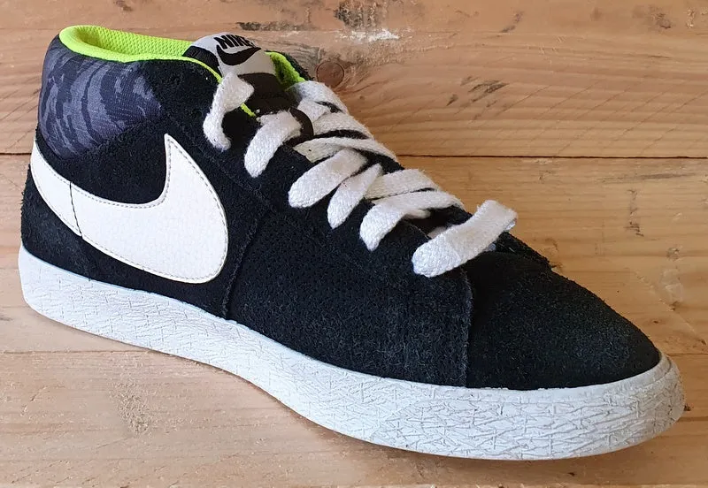 Nike Blazer Suede Trainers 607273-017 Black/Green/White UK6/US7/EU40
