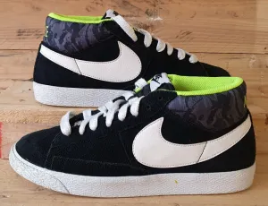 Nike Blazer Suede Trainers 607273-017 Black/Green/White UK6/US7/EU40