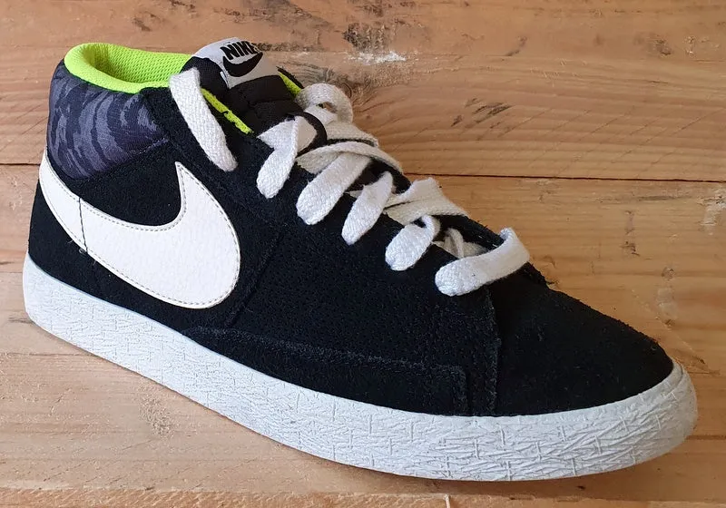 Nike Blazer Suede Trainers 607273-017 Black/Green/White UK6/US7/EU40