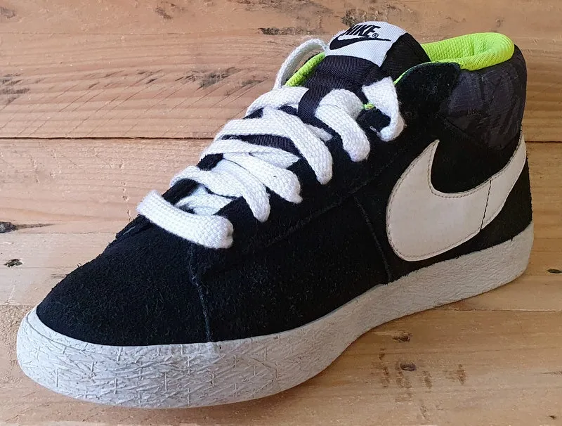 Nike Blazer Suede Trainers 607273-017 Black/Green/White UK6/US7/EU40