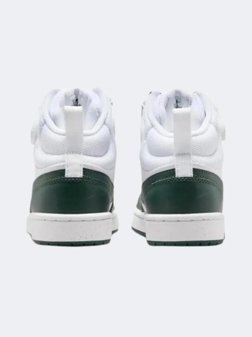 Nike Court Borough Mid 2 Gs-Boys Lifestyle Shoes White/Vintage Green