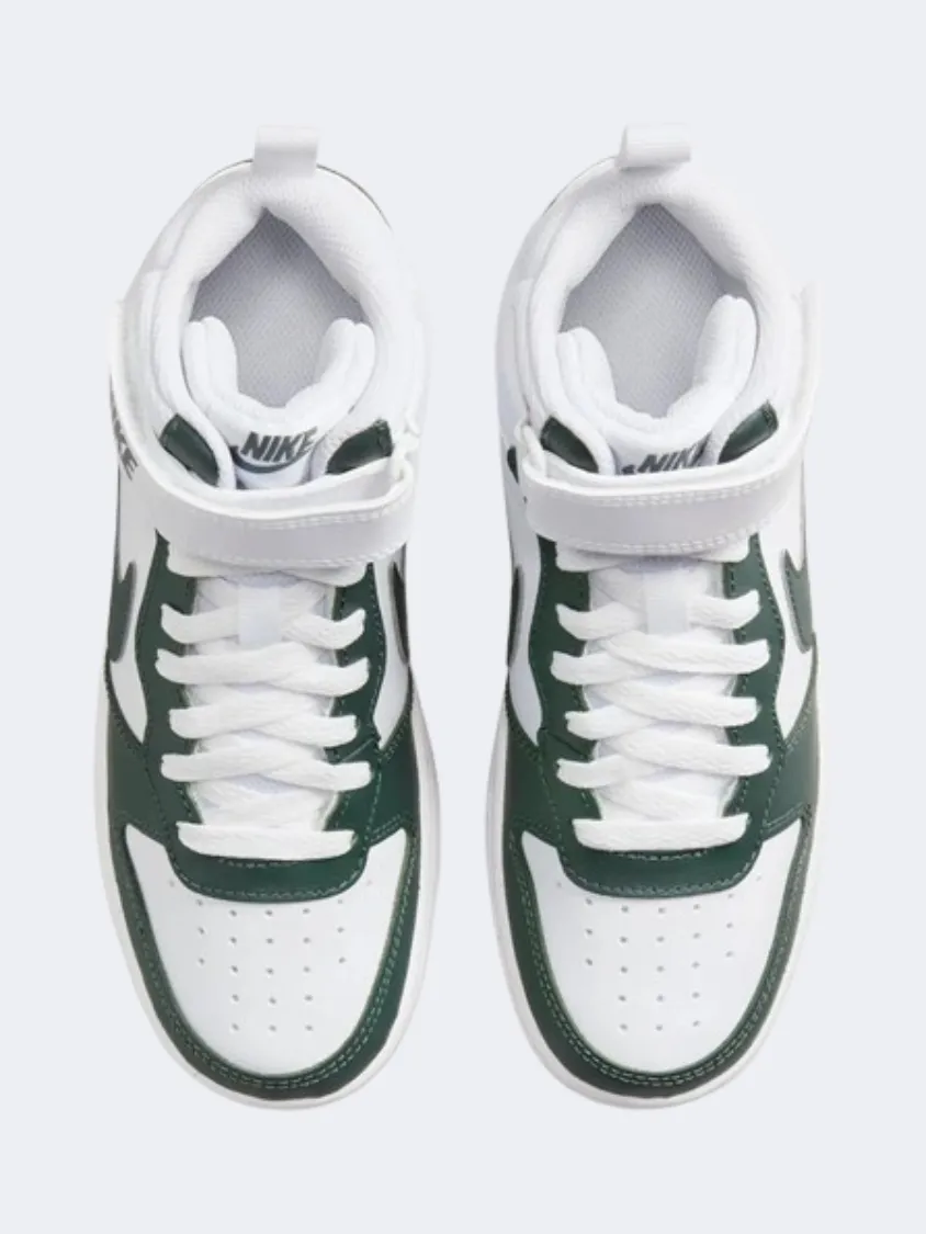 Nike Court Borough Mid 2 Gs-Boys Lifestyle Shoes White/Vintage Green