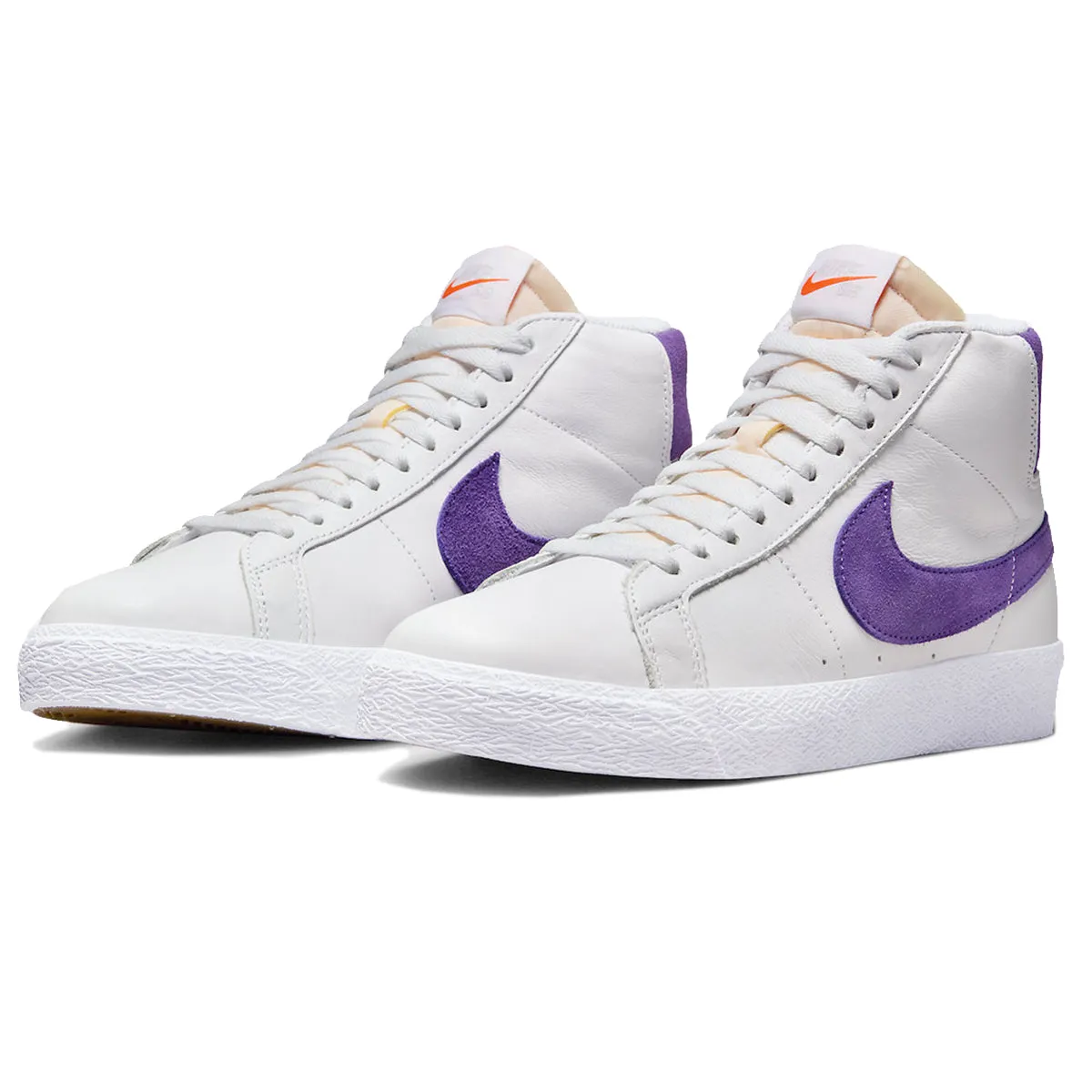 Nike SB Blazer Mid Orange Label ISO - White Leather/Court Purple DZ4949-100