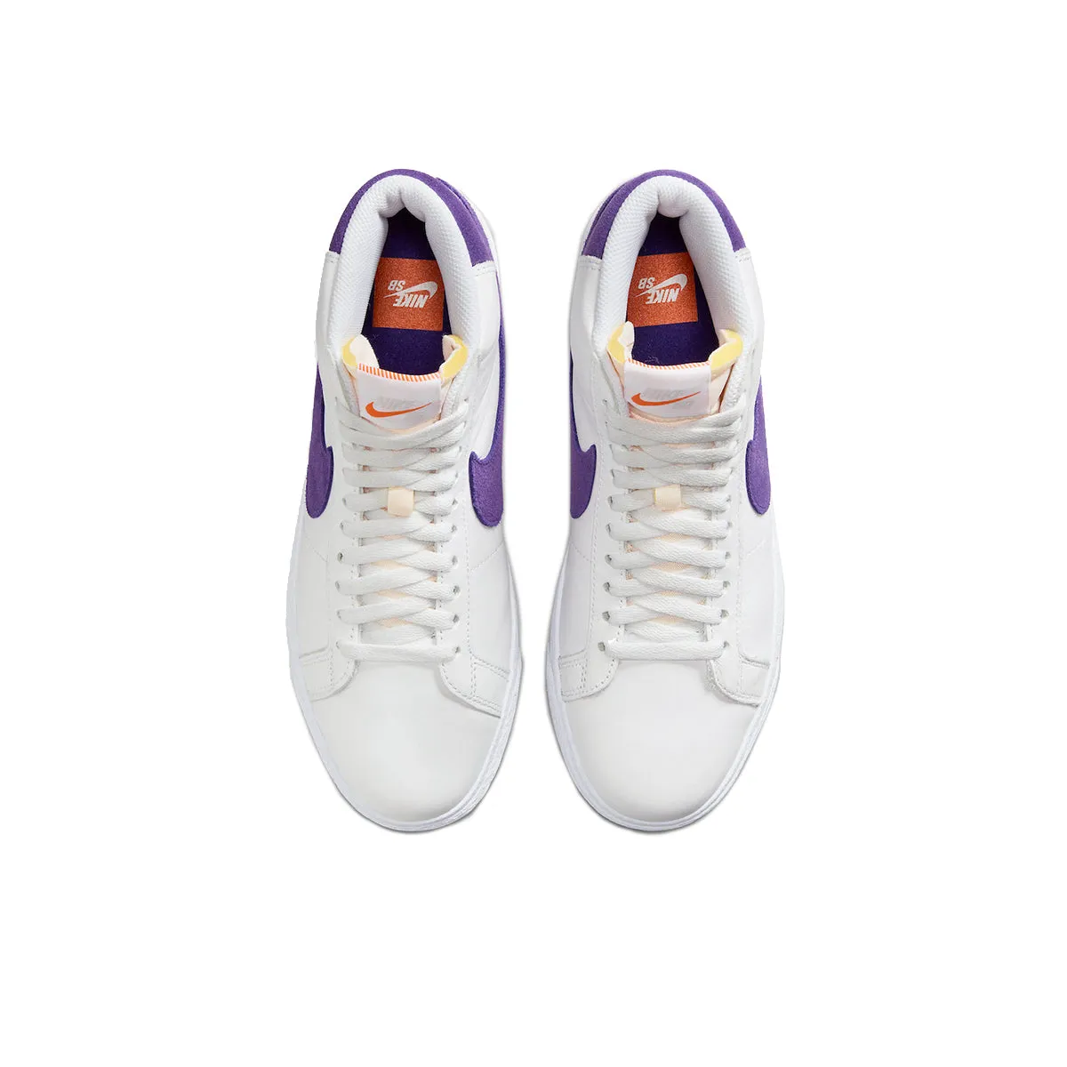Nike SB Blazer Mid Orange Label ISO - White Leather/Court Purple DZ4949-100