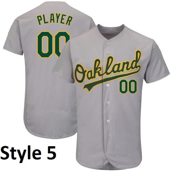 Oakland Athletics Customizable Pro Style Baseball Jersey - 8 Styles Available