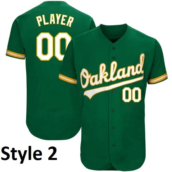 Oakland Athletics Customizable Pro Style Baseball Jersey - 8 Styles Available