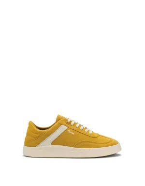 Olukai Women's Hā’upu Leather Sneakers- Mustard/Off White