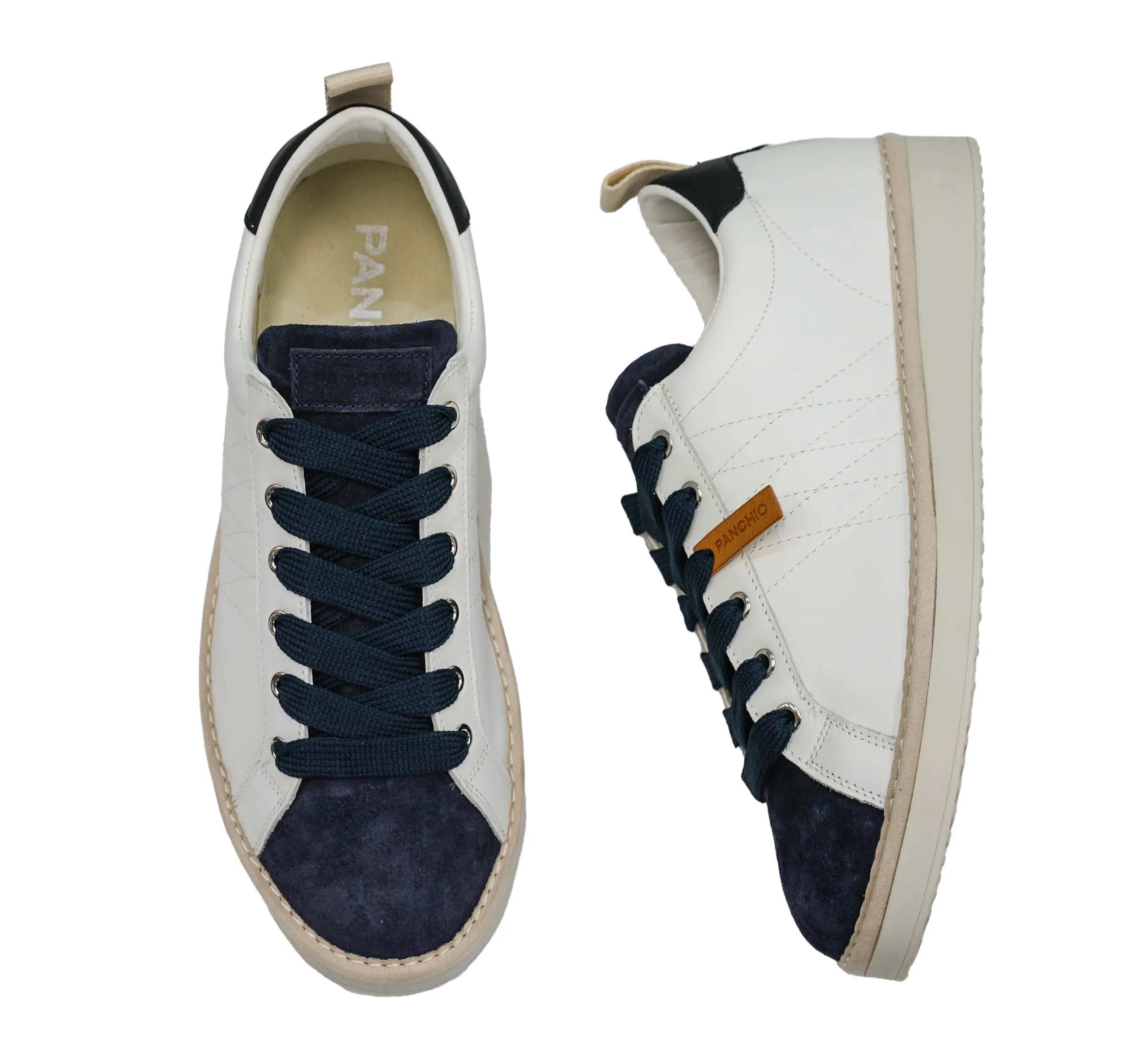 Panchic Men's White & Blue Sneaker M1600 30% OFF