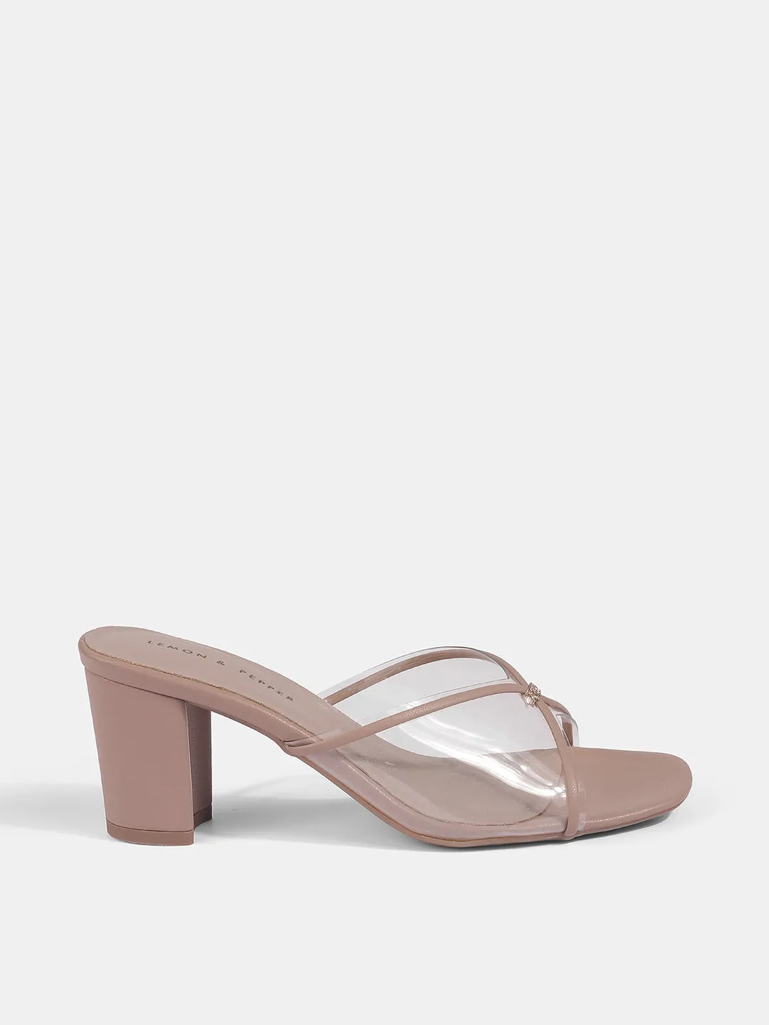 Party Wear Block Heel Slides