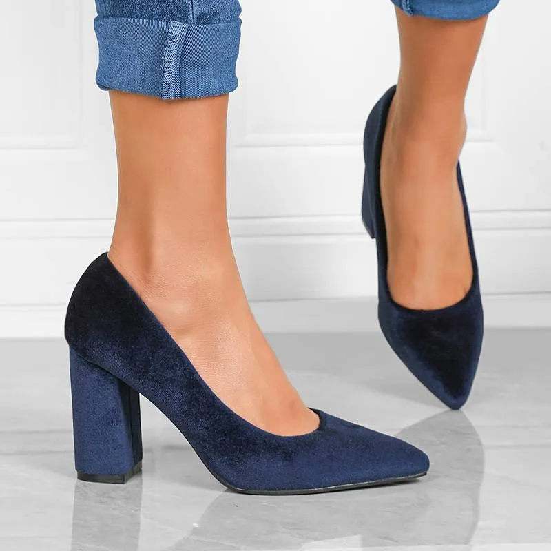 Pointed-Toe Block Heels