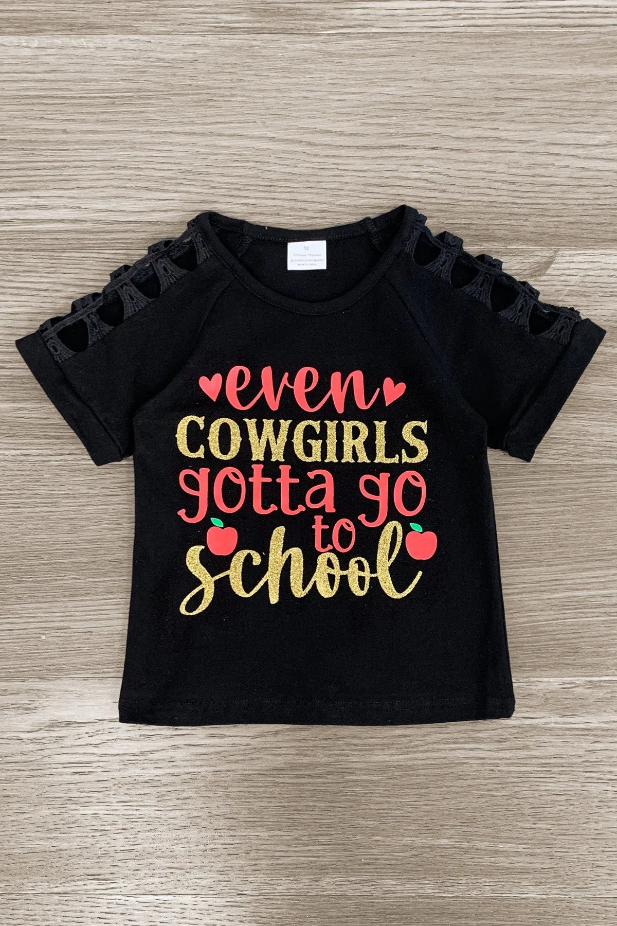 "Even Cowgirls Gotta Go To School" Suede Skirt Set