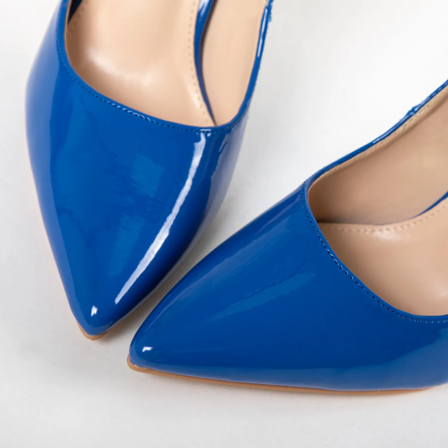 RAID Antix Court Heel in Blue patent