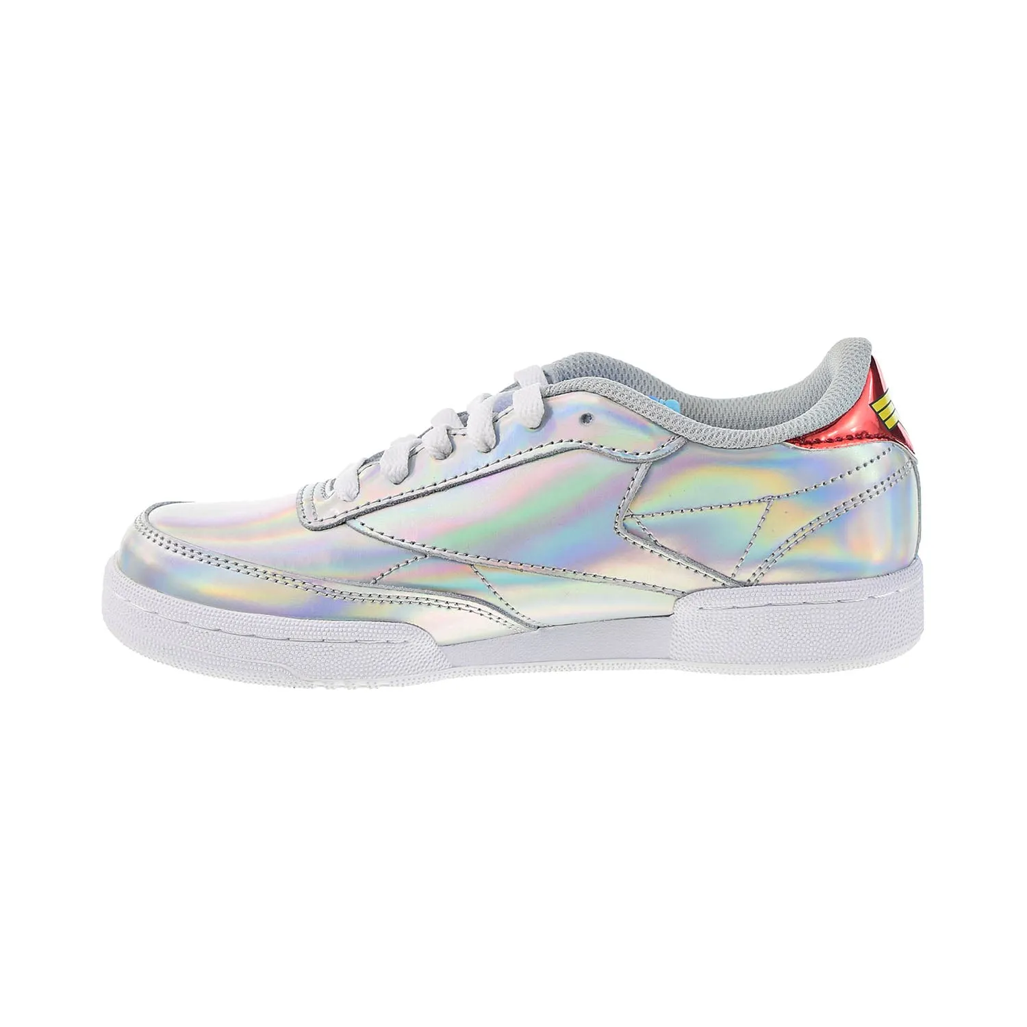 Reebok Classic Club C 85 "Wonder Woman 1984" Big Kids Shoes Silver Metallic