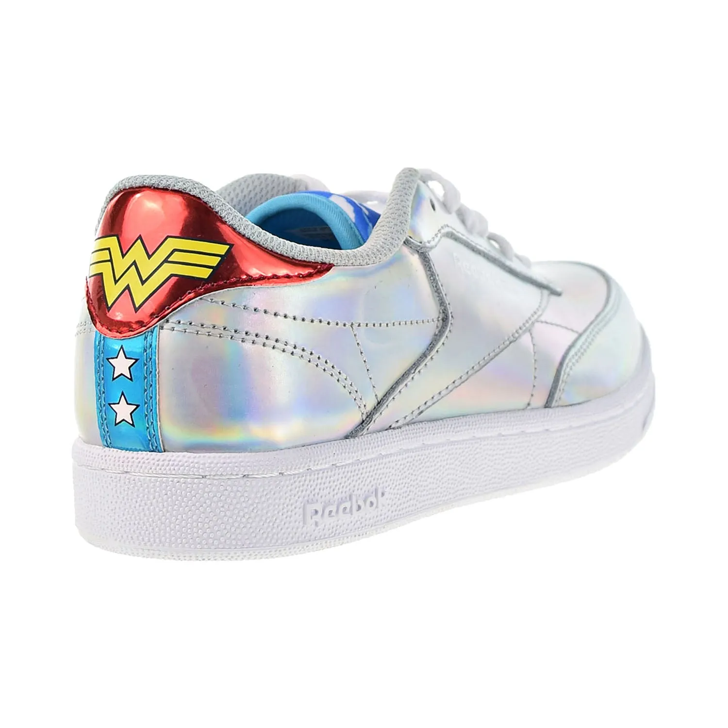 Reebok Classic Club C 85 "Wonder Woman 1984" Big Kids Shoes Silver Metallic