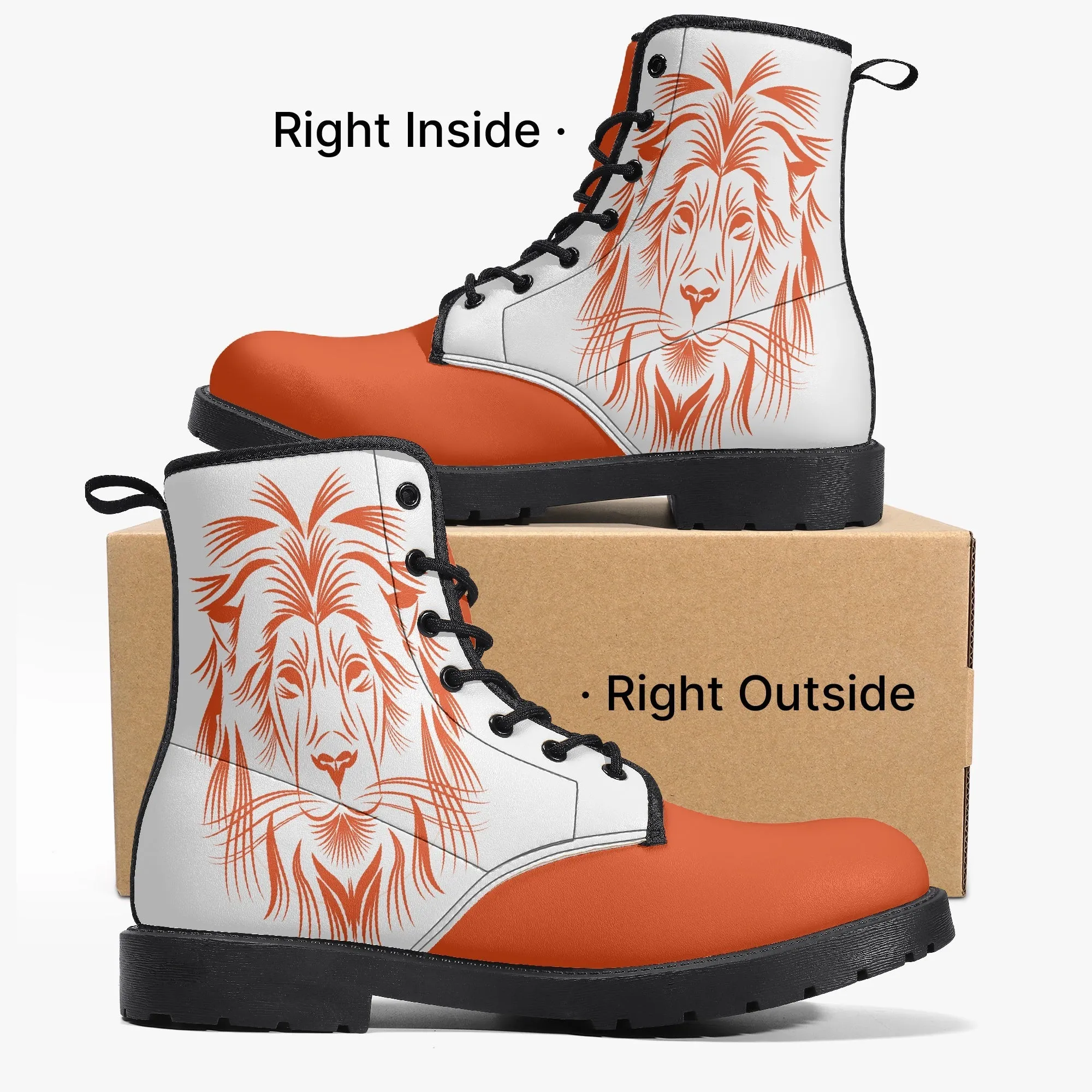 Rustic Lion Trendy Leather Boots