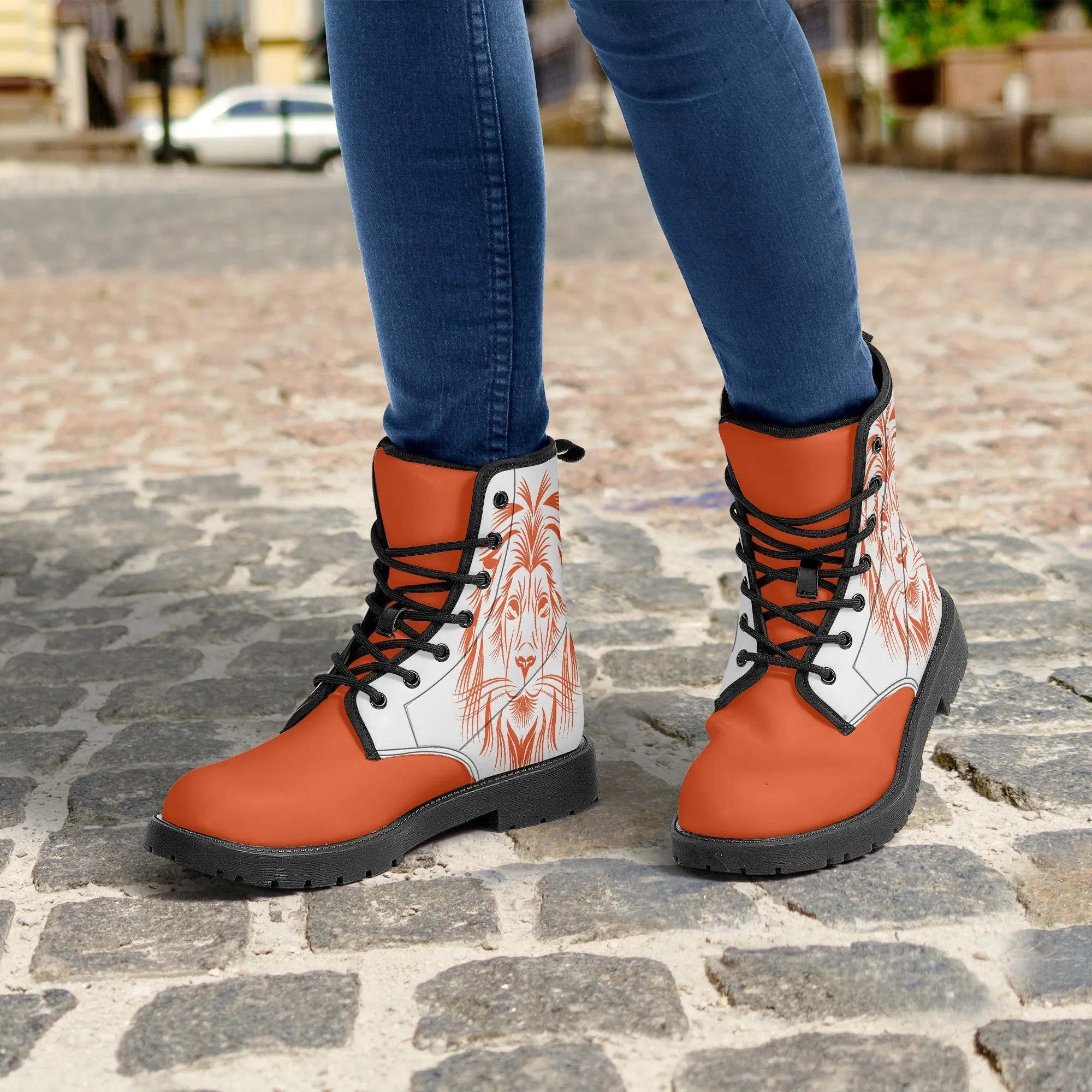 Rustic Lion Trendy Leather Boots