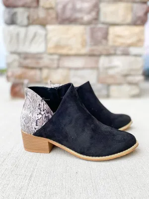 Snakeskin Port Booties