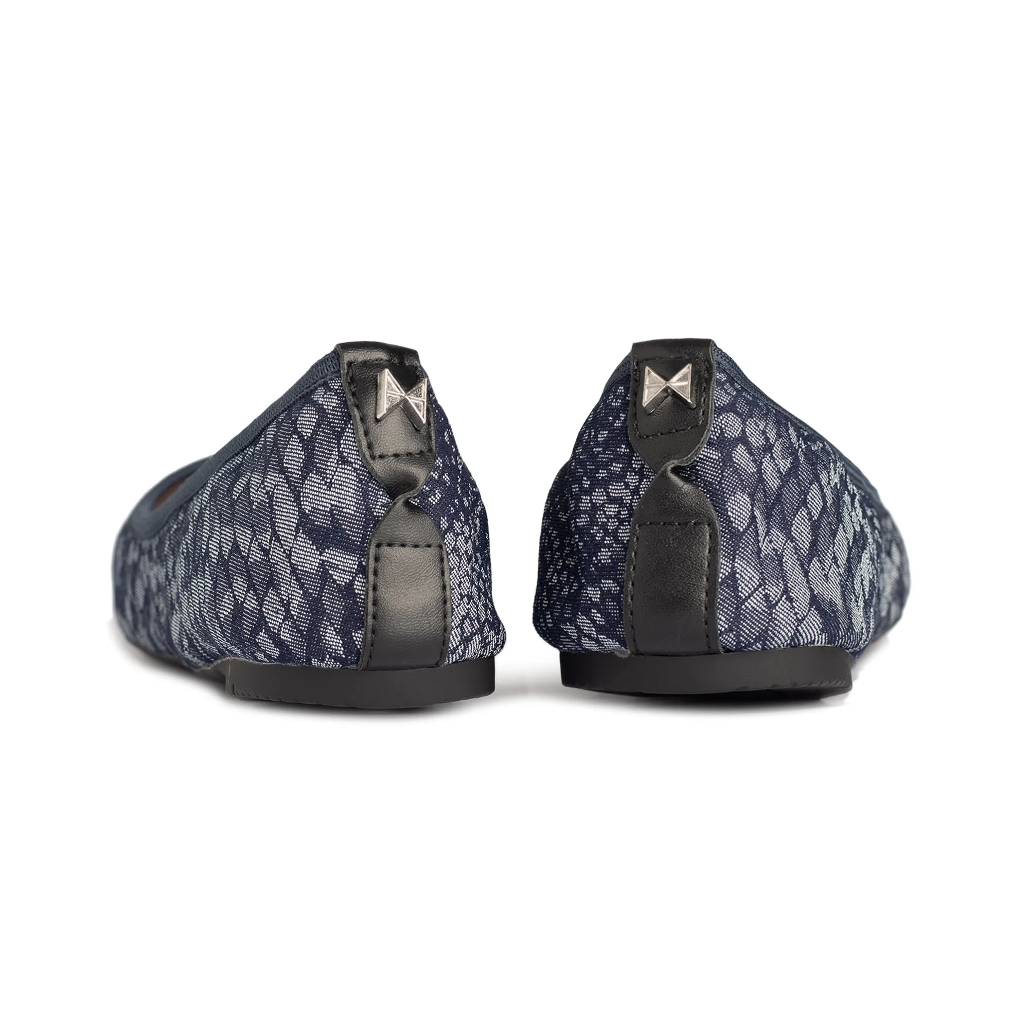 SOPHIA Ballet Flat Shoes - Denim Snake