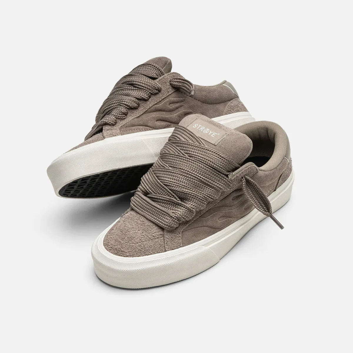STRAYE Logan Puff Taupe Bevel Sneakers