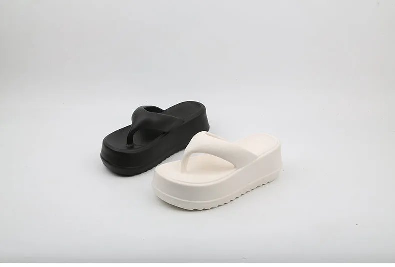 Thick Soled Flip-flops For Female Summer Wear Small High Heel Sandals