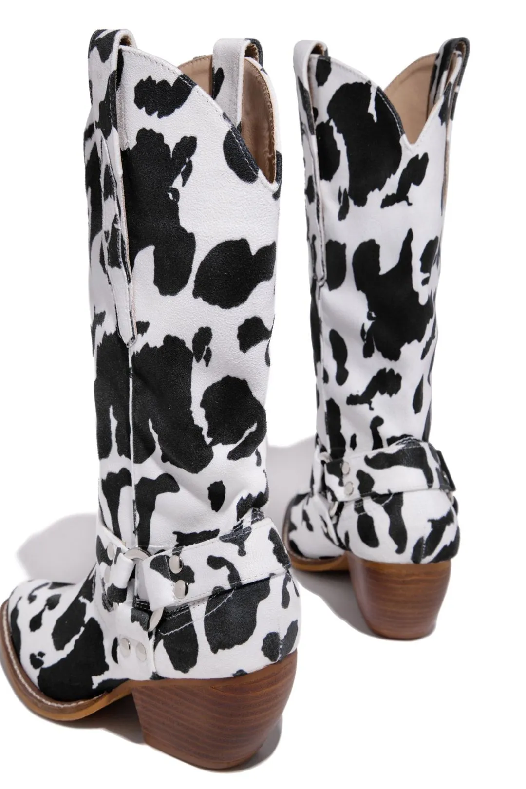 Unisex Faux Fur High Tube Boots – Round Toe Low Heel Winter Style