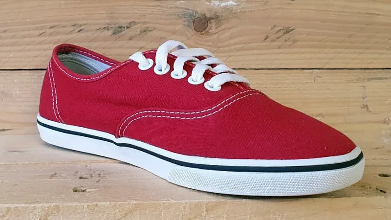 Vans Old Skool Low Canvas Trainers UK5.5/US7.5/EU38.5 T375 Red/White/Gum