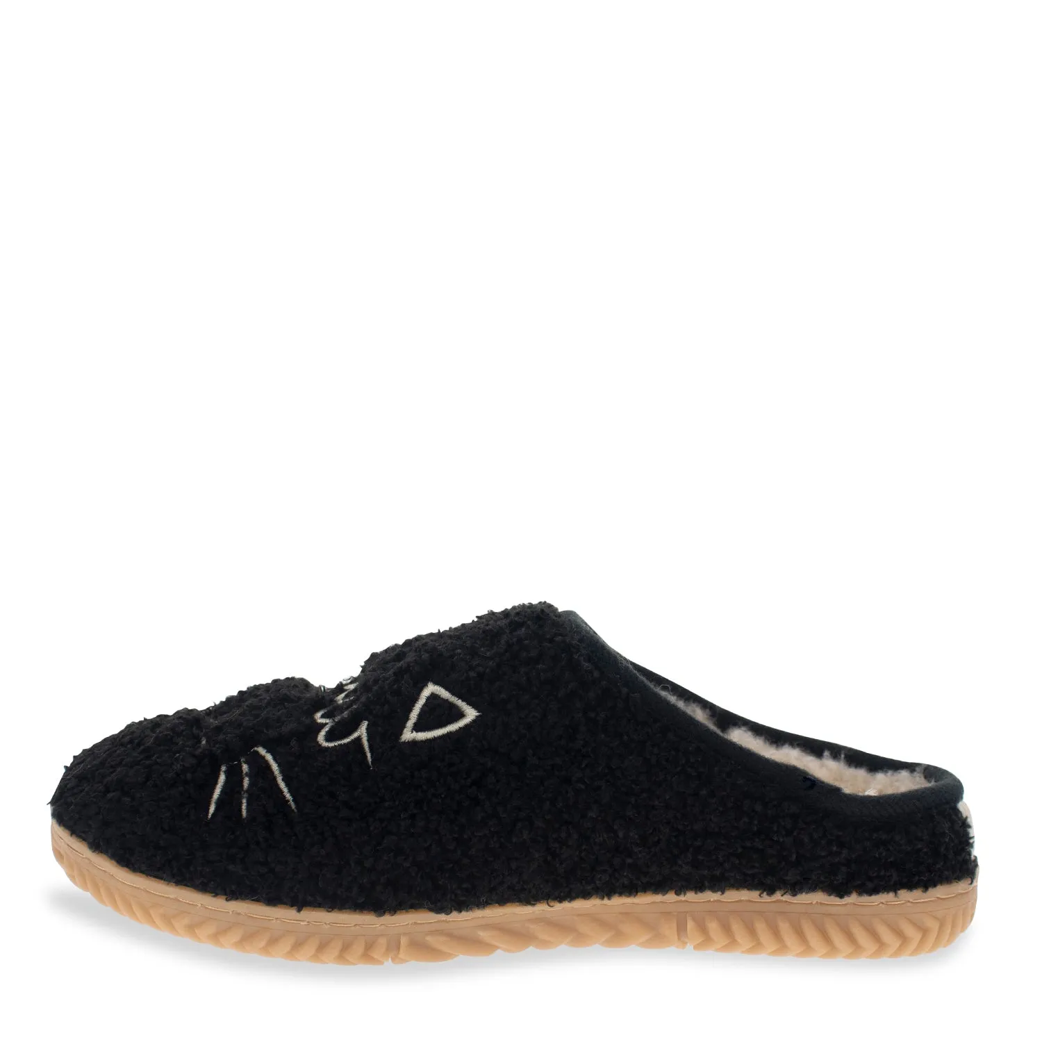 Women's Graphic Meowzzer Cat Slipper - Black